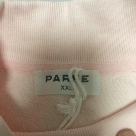 Parke Pink Mock Neck Sweatshirt Brown Varsity lettering size XXL - Picture 5 of 8